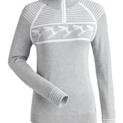 Nils 2021 Women's Skier 3 Sweater- 1/4 Zip -rei shop 115000 doveheather 2 31778.1628540188