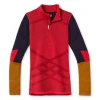 Smartwool Corporation 2022 W's Intraknit Merino 200 Colorblock 1/4 Zip