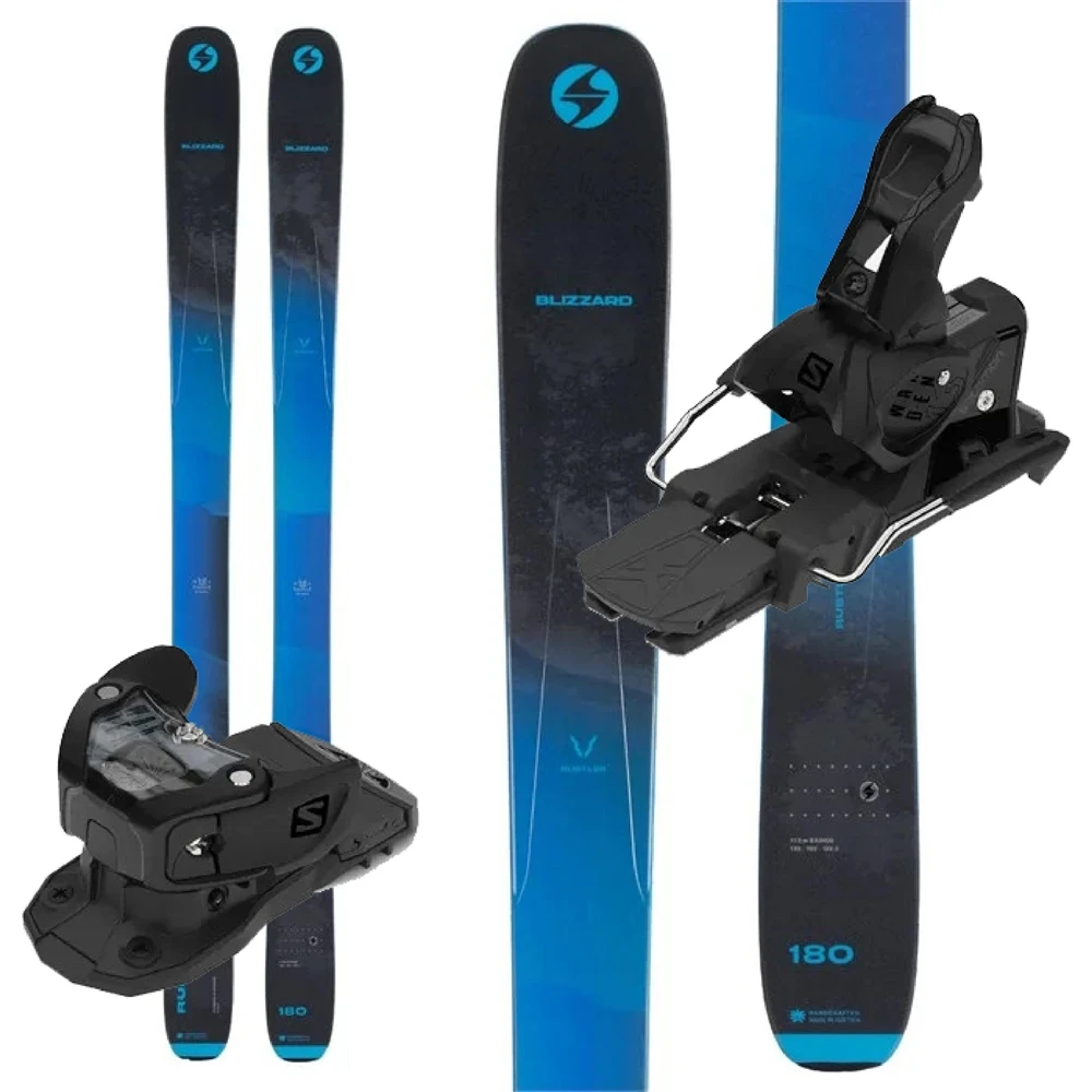 Blizzard Rustler 10 Skis W/ Salomon Warden 13 MNC Bindings - 2023 1 Blizzard Rustler 10 Skis W/ Salomon Warden 13 MNC Bindings - 2023