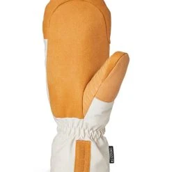 Crab Grab 2023 Snuggler Women's Mitt -rei shop Crab Grab FA22 Mittens Snuggler Womens Mitten Cream and Tan PALM 96385.1661459682