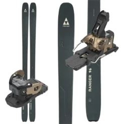 Fischer Ranger 96 FR Dark Grey/Sand Skis W/ Salomon Warden 13 Otter Bindings - 2023