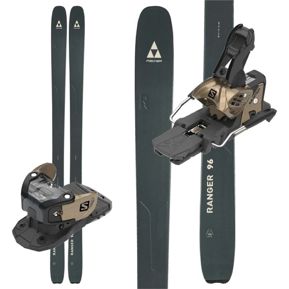 Fischer Ranger 96 FR Dark Grey/Sand Skis W/ Salomon Warden 13 Otter Bindings - 2023 1 Fischer Ranger 96 FR Dark Grey/Sand Skis W/ Salomon Warden 13 Otter Bindings - 2023
