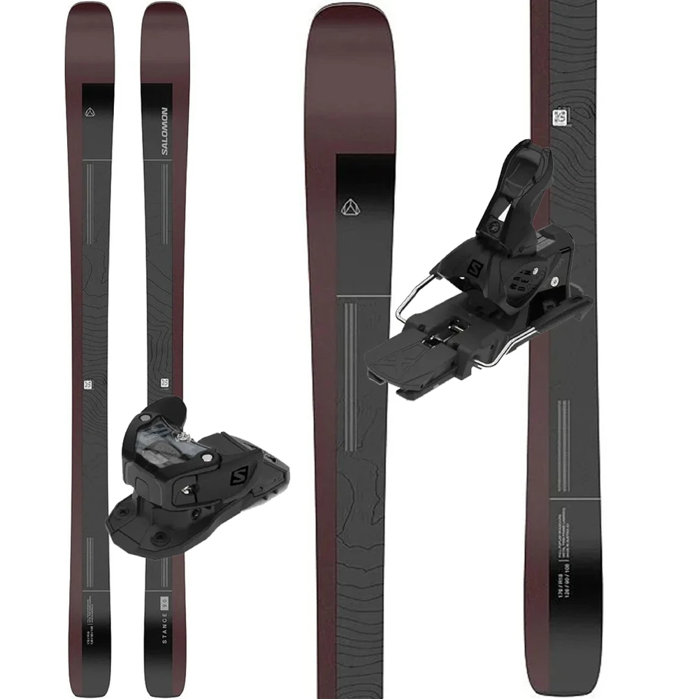 Salomon Stance 90 Skis W/ Salomon Warden 13 Bindings - 2023 1 Salomon Stance 90 Skis W/ Salomon Warden 13 Bindings - 2023