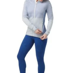 Smartwool Corporation 2023 Womens Intraknit Merino Fleece Full Zip Hoody -rei shop bluewhite2 61900.1661439278