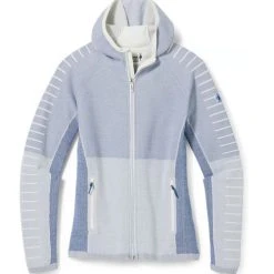 Smartwool Corporation 2023 Womens Intraknit Merino Fleece Full Zip Hoody -rei shop bluwhite1 68730.1661439277