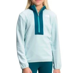 The North Face 2022 Youth Glacier 1/4 Zip -rei shop iceblue 55985.1626452143