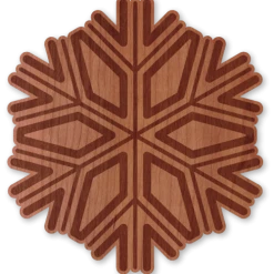 Snowflake Wood Sticker